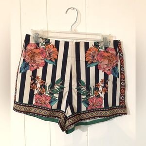 FLYING Tomato Bright Multicolor High Waisted Shorts Stretch SZ Medium